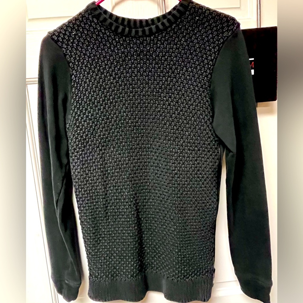 Zara Man Men’s Small Black Sweater with Zippers on Sides